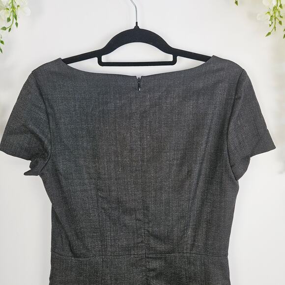 Theory Size 10 Nuriana Raetia Sheath Dress Gray Blend Short Sleeve Career Work - Picture 6 of 12